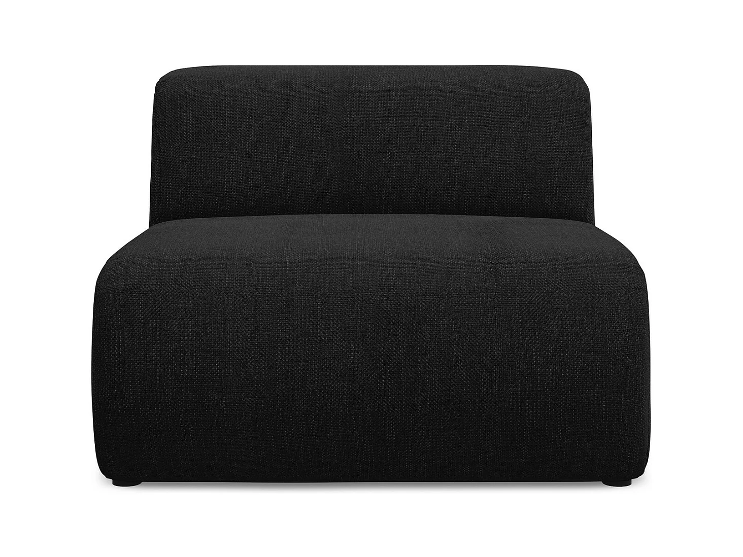 Fauteuil pour canapé modulable en tissu chenille - noir - EKAHI