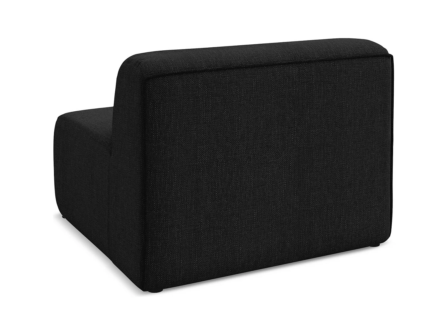 Fauteuil pour canapé modulable en tissu chenille - noir - EKAHI
