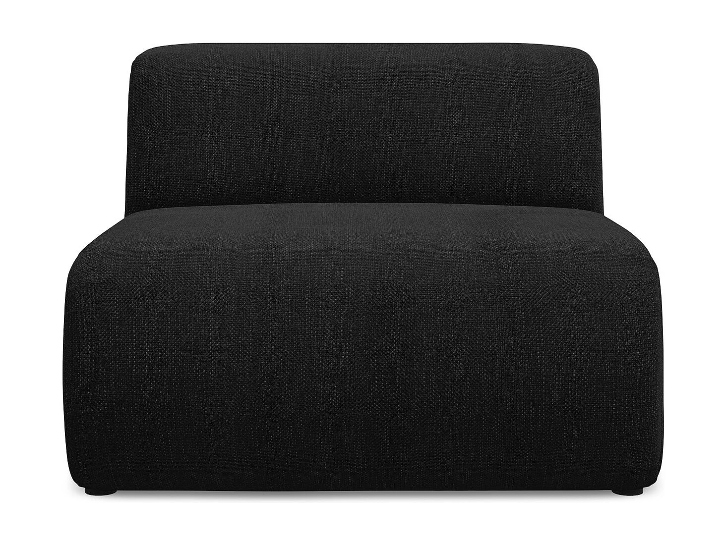 Fauteuil pour canapé modulable en tissu chenille - noir - EKAHI
