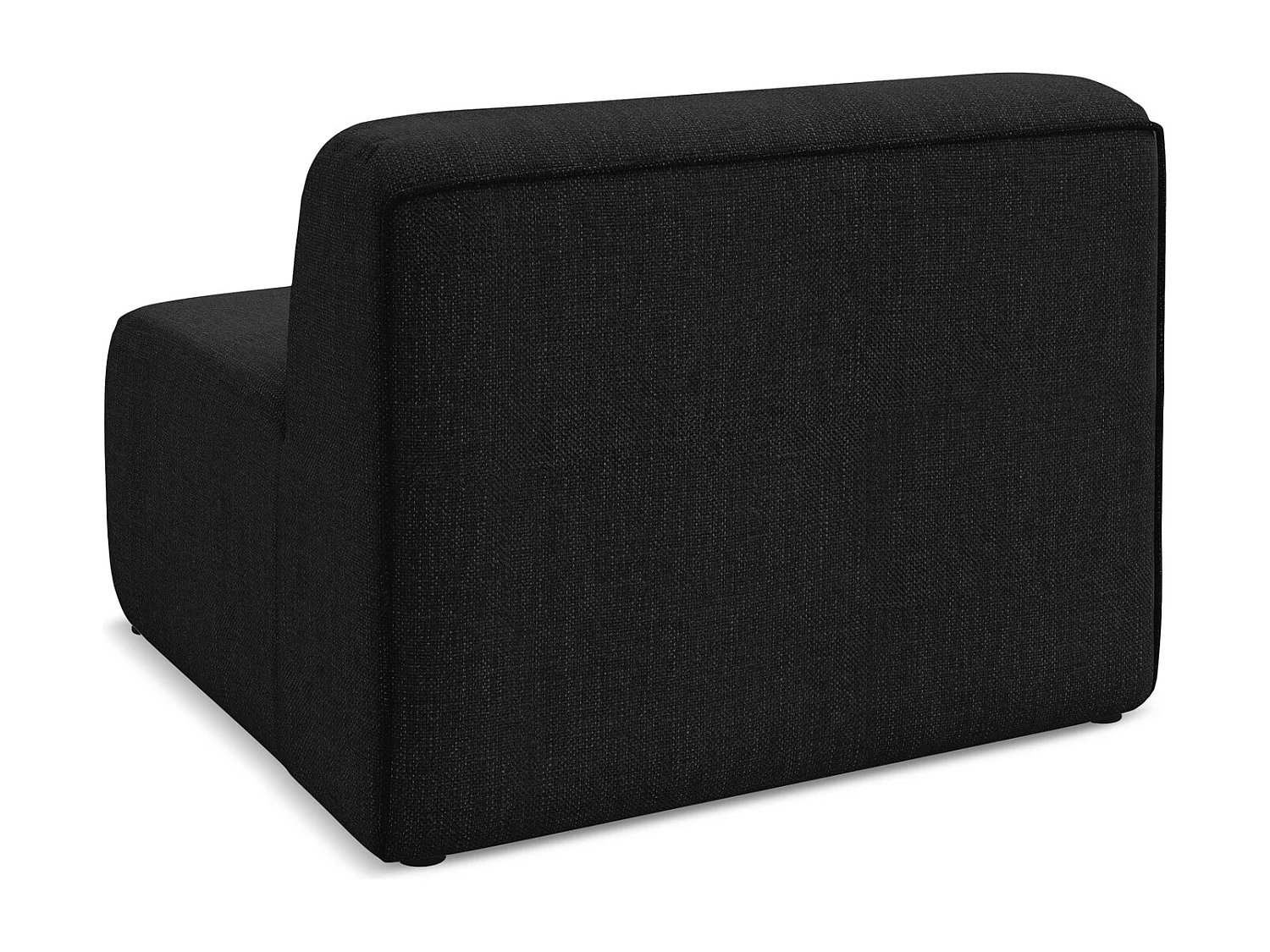 Fauteuil pour canapé modulable en tissu chenille - noir - EKAHI