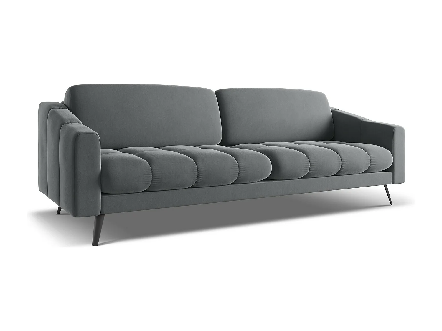 4-Sitzer Sofa - - Samt - Stahl - NALU