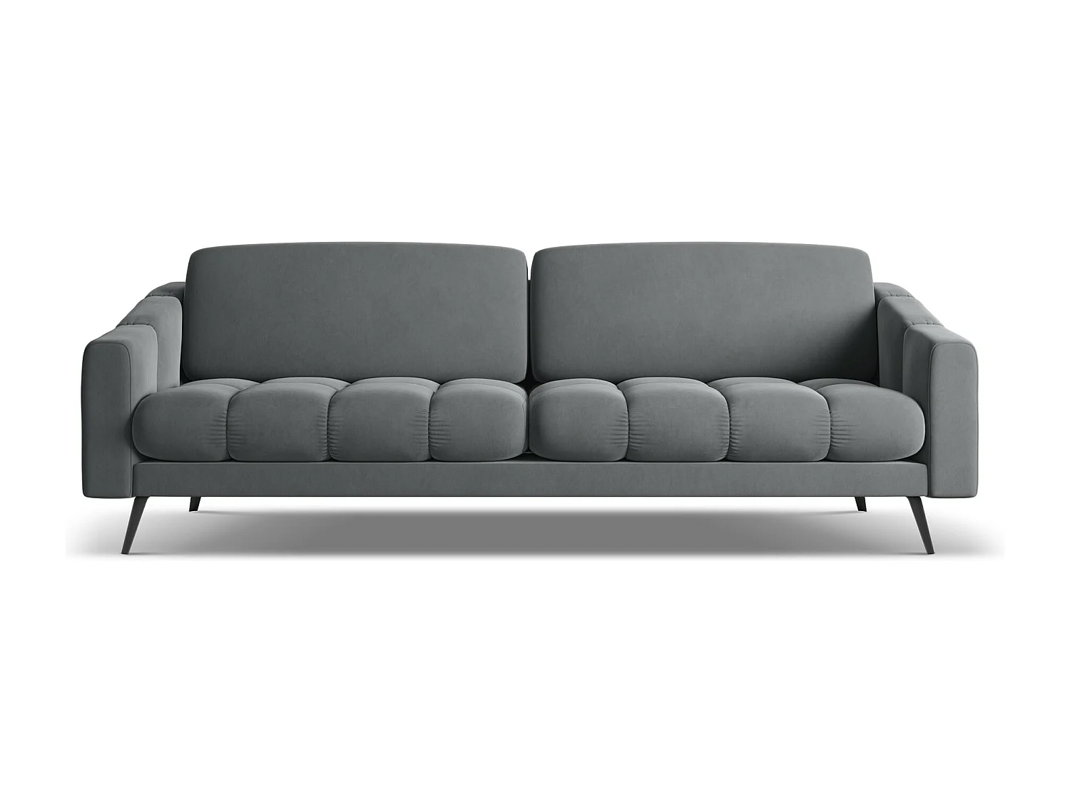 4-Sitzer Sofa - - Samt - Stahl - NALU