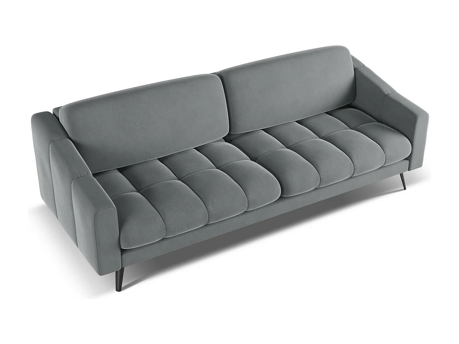 4-Sitzer Sofa - - Samt - Stahl - NALU