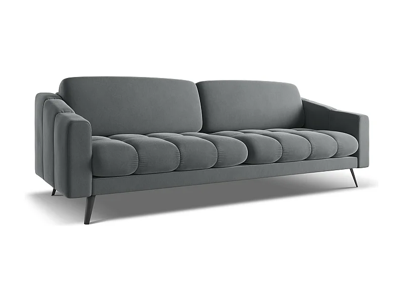 4-Sitzer Sofa - - Samt - Stahl - NALU