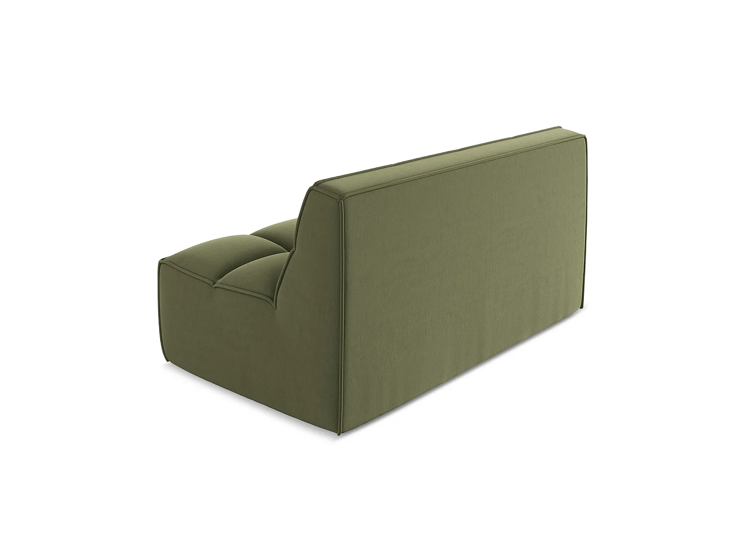 Tweezits modulaire bank van olijf velours - BELLUNO