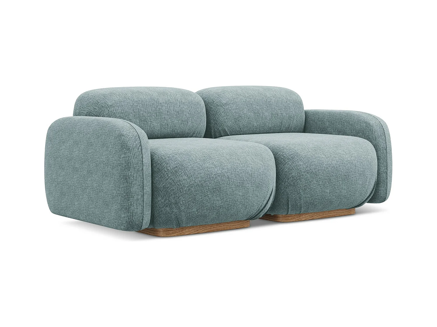 Modulares 3-Sitzer Sofa - - Chenille - Jeans - AILANI