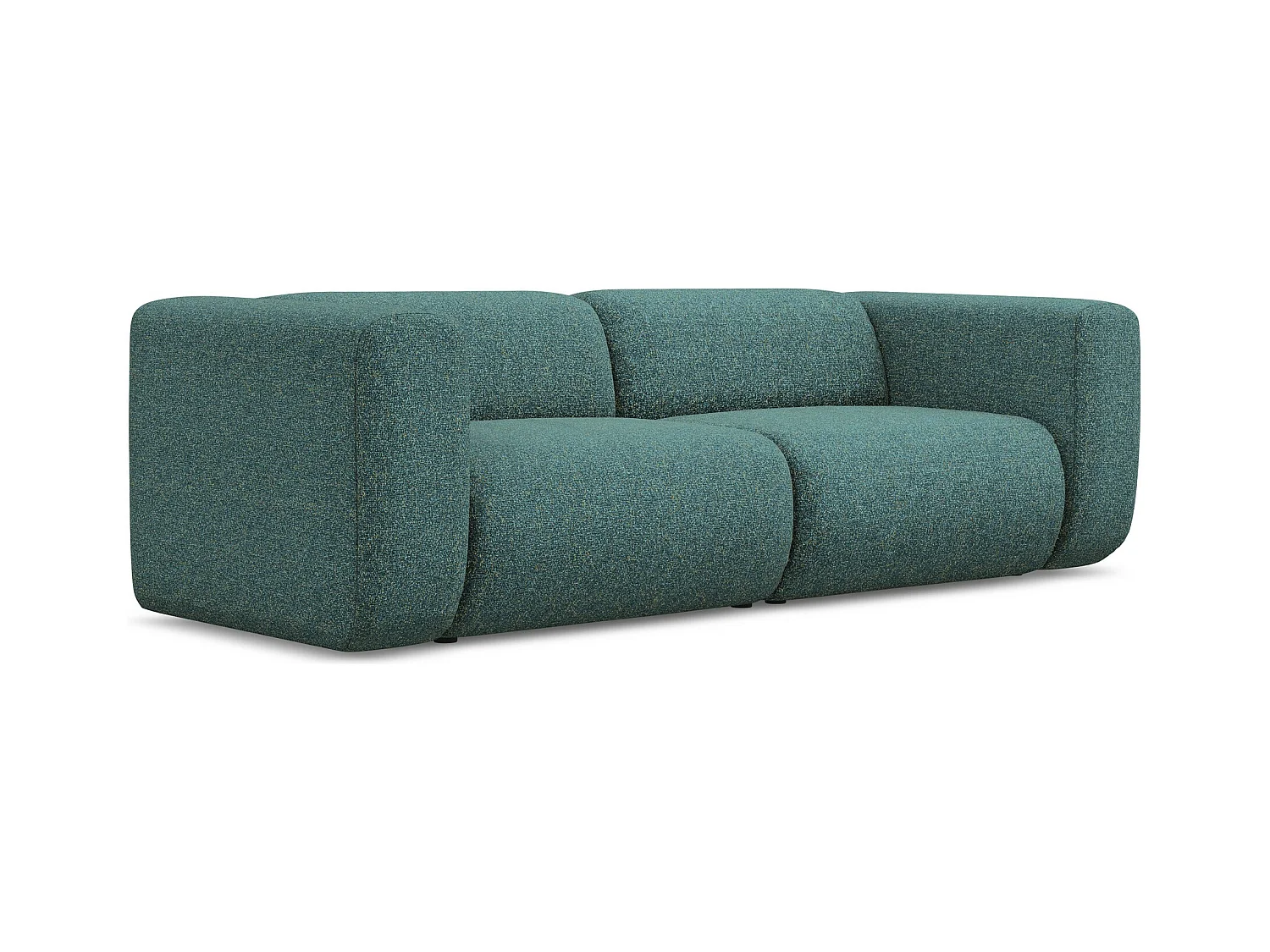 Driezits modulaire bank van marien textuurstof - EKAHI