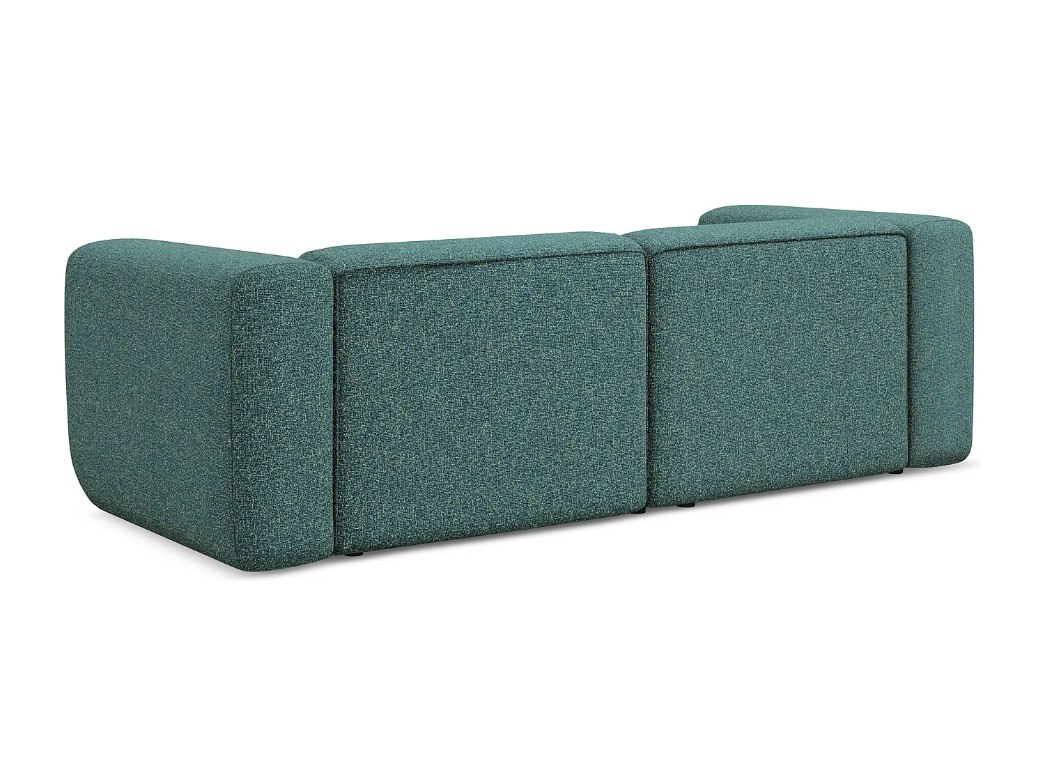 Sofá modular 3 lugares em tecido texturizado marinho - EKAHI