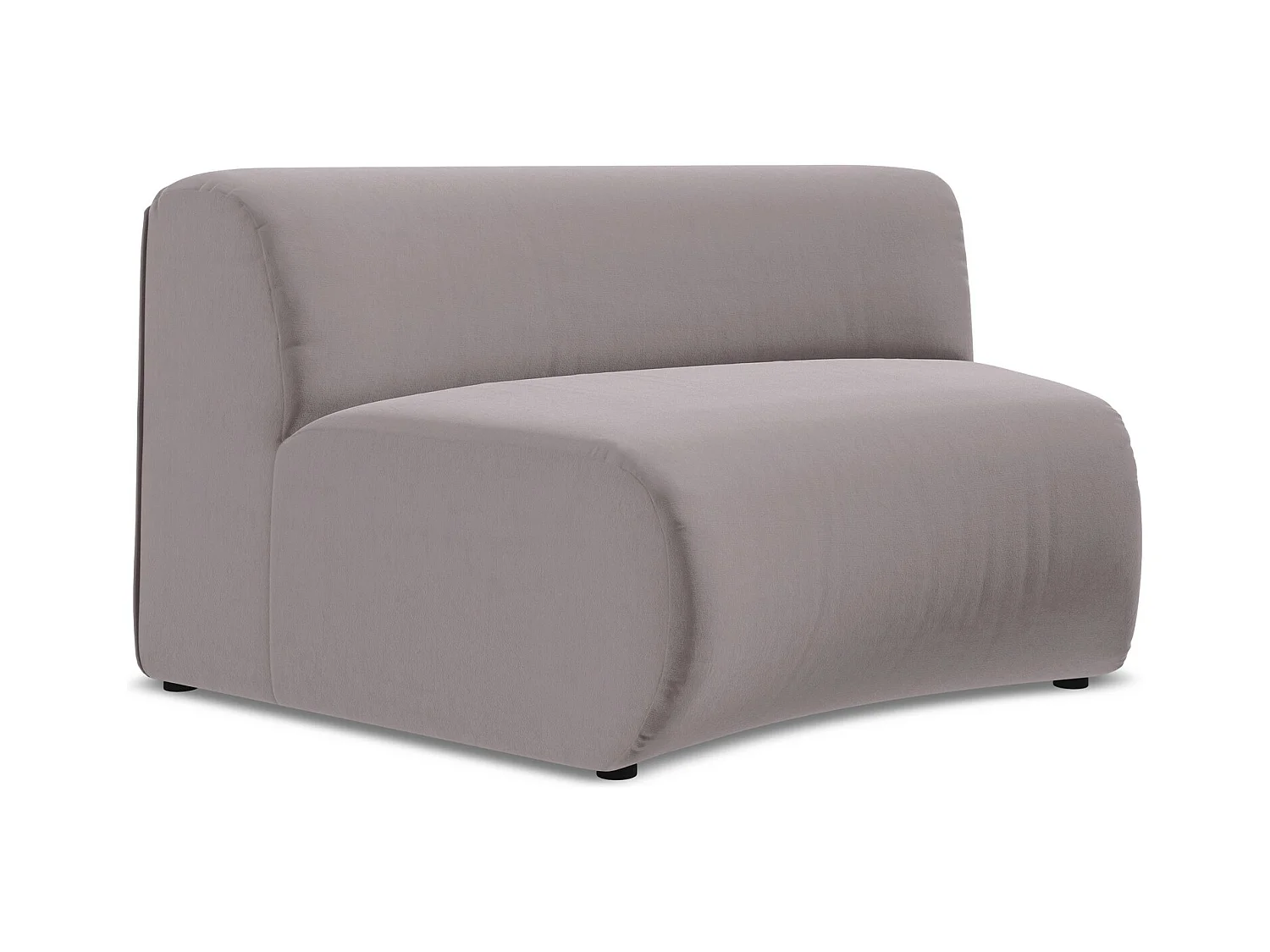 Fauteuil d'angle pour canapé modulable en velours - lavande - EKAHI