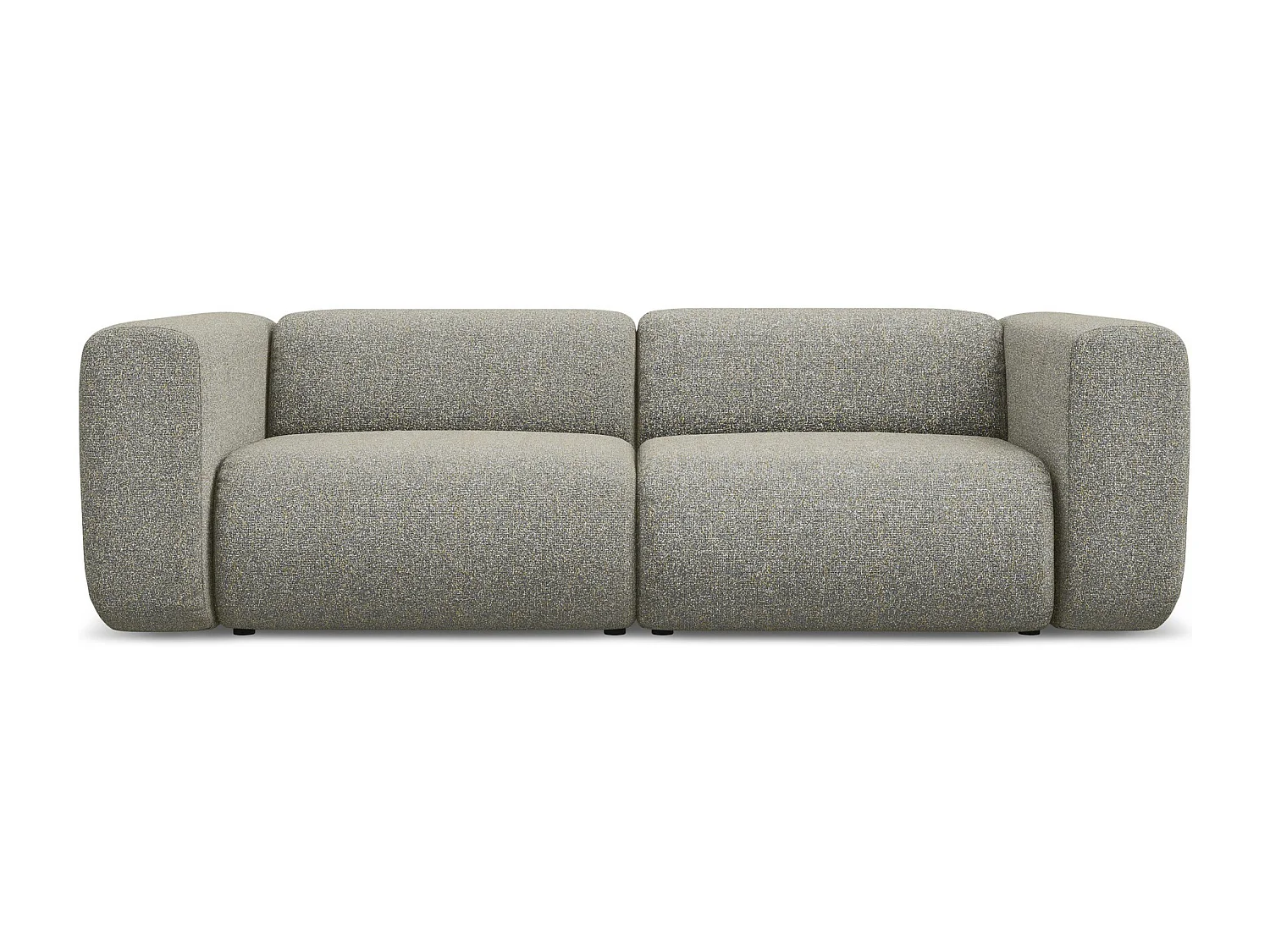 Canapé modulable 3 places en tissu texturé - beige foncé - EKAHI