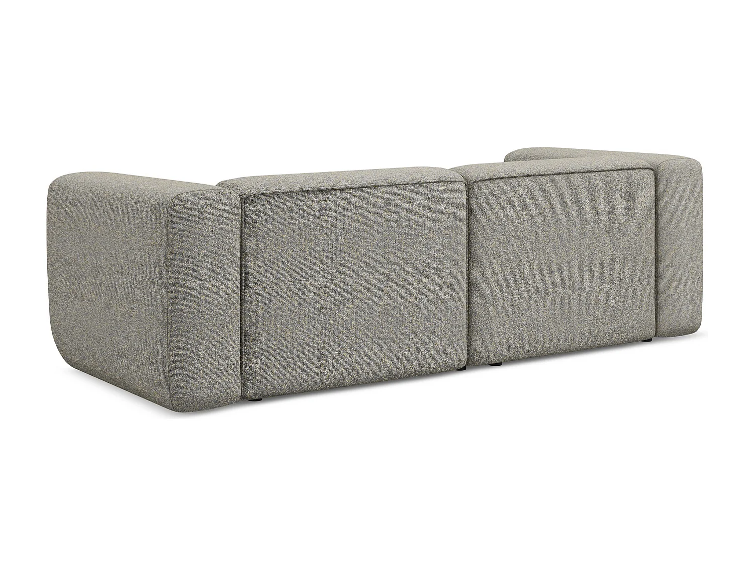 Canapé modulable 3 places en tissu texturé - beige foncé - EKAHI