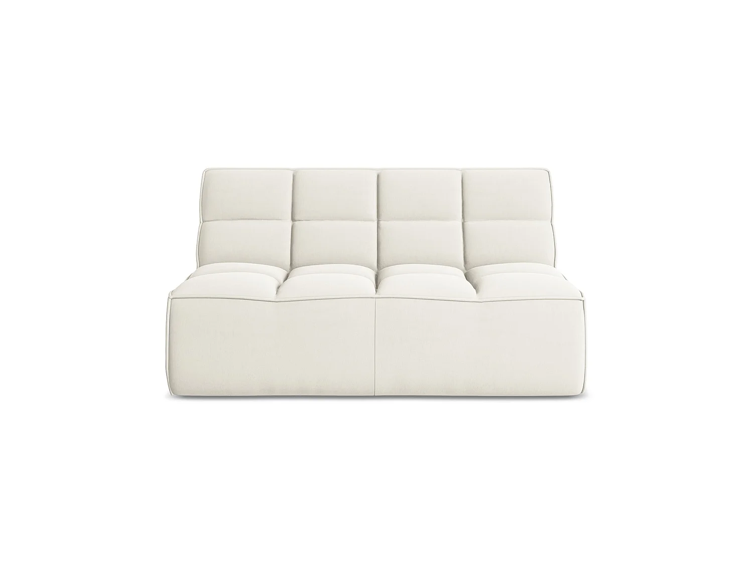 2-Sitzer Sofa - - Samt - Hell beige - BELLUNO