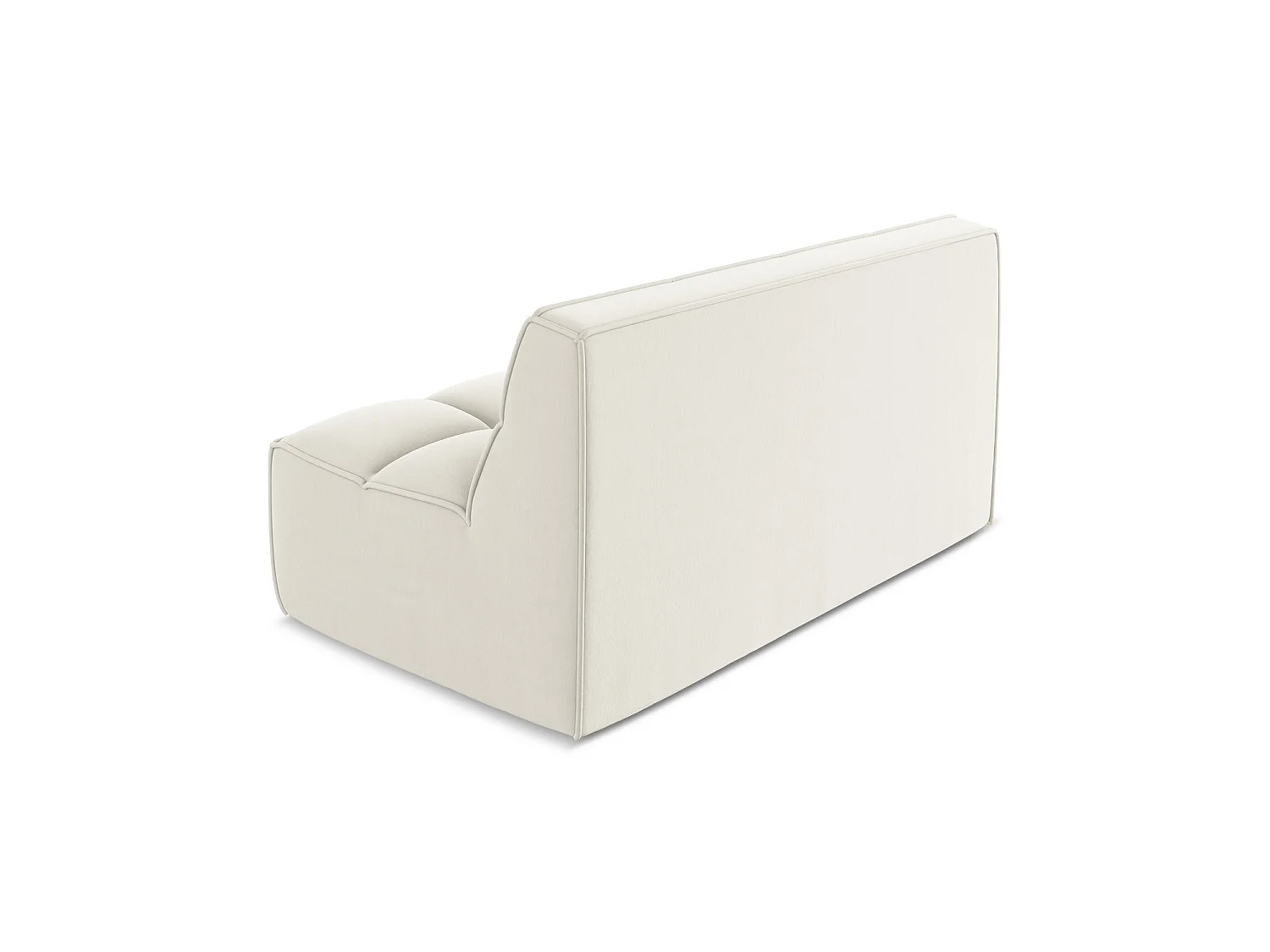 2-Sitzer Sofa - - Samt - Hell beige - BELLUNO
