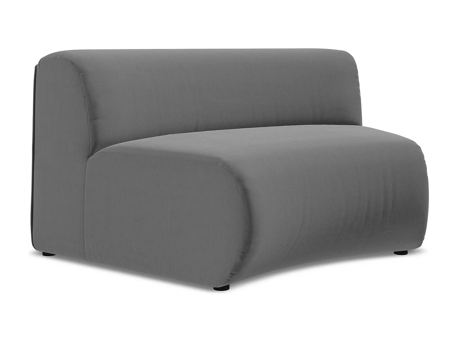 Moduł pizza - z tkaniny welwetowej - szary - EKAHI