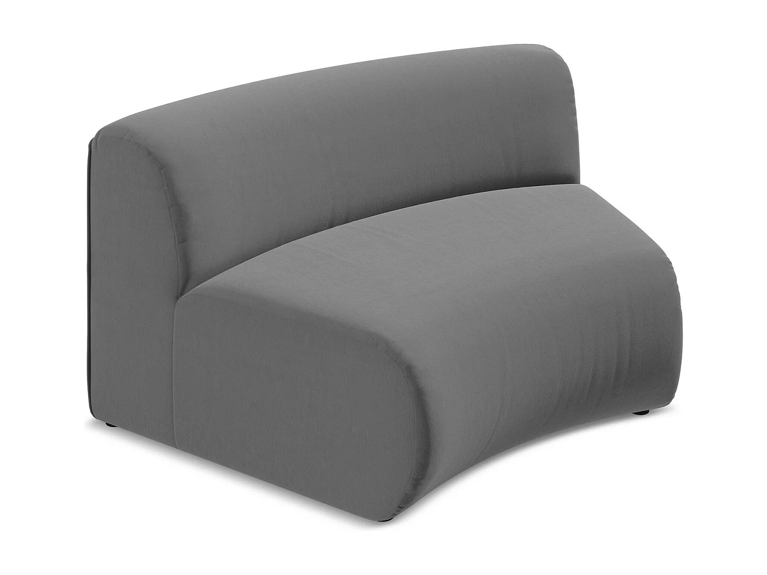 Moduł pizza - z tkaniny welwetowej - szary - EKAHI