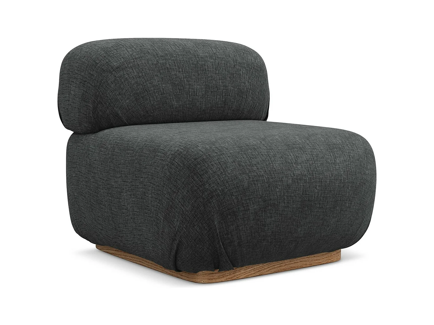Modular - Mittelsofa - Chenille - Stahl - AILANI