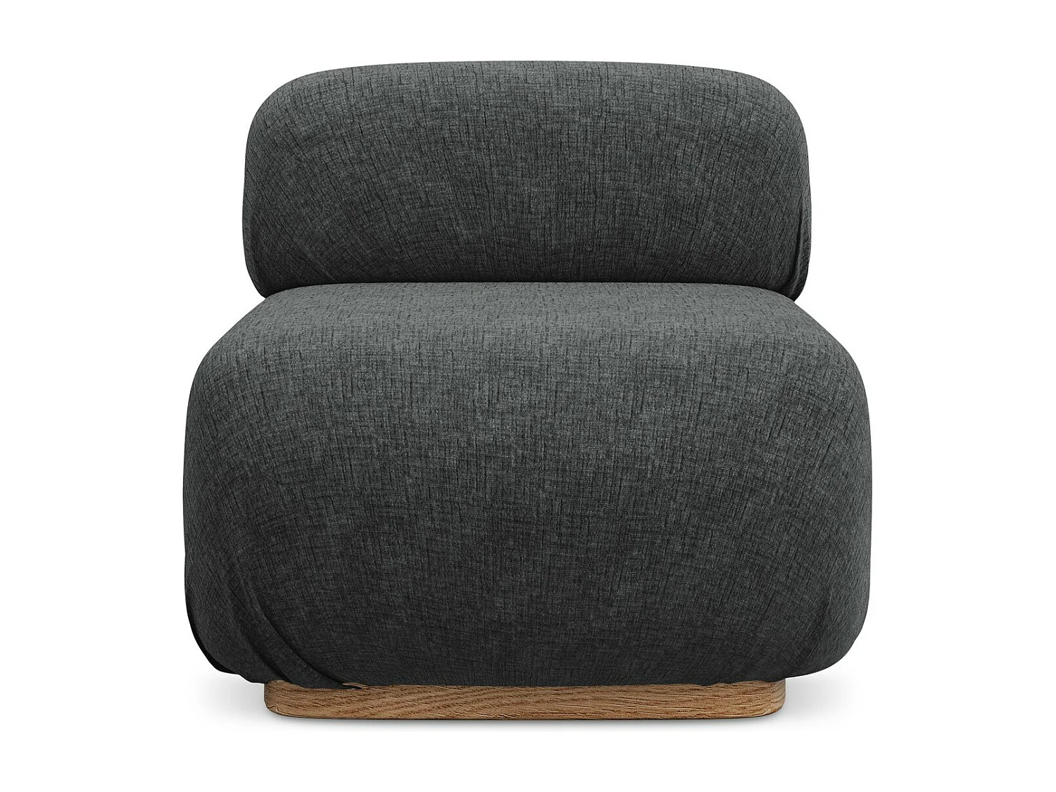 Fauteuil pour canapé modulable en tissu chenille - acier - AILANI