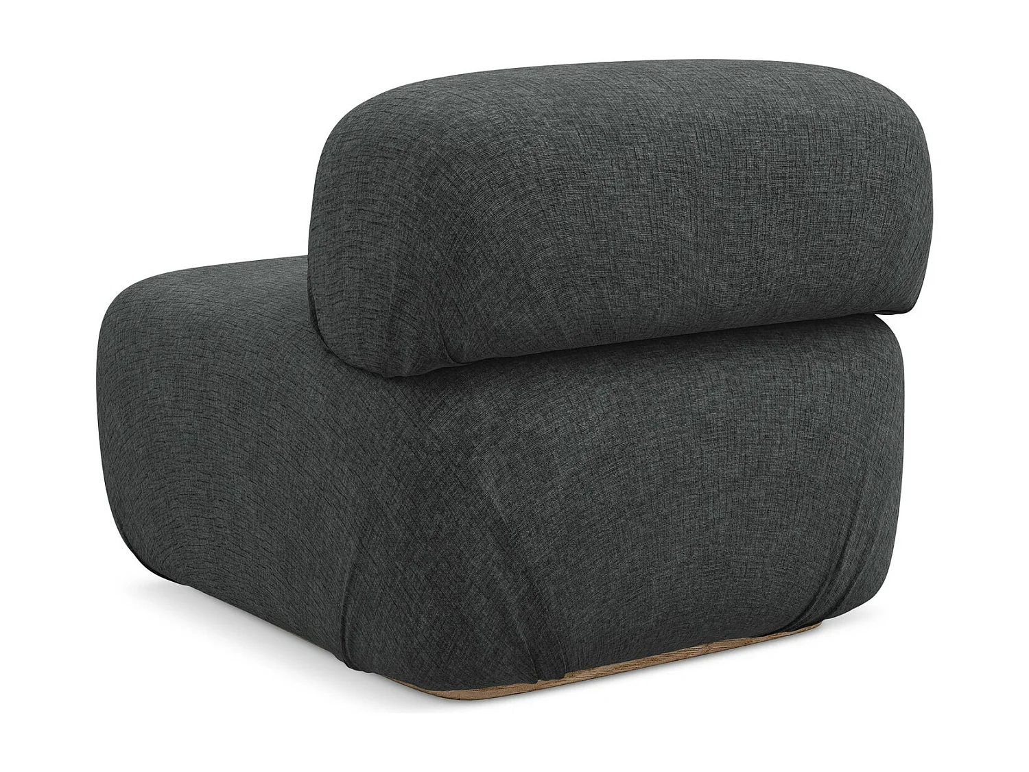 Fauteuil pour canapé modulable en tissu chenille - acier - AILANI