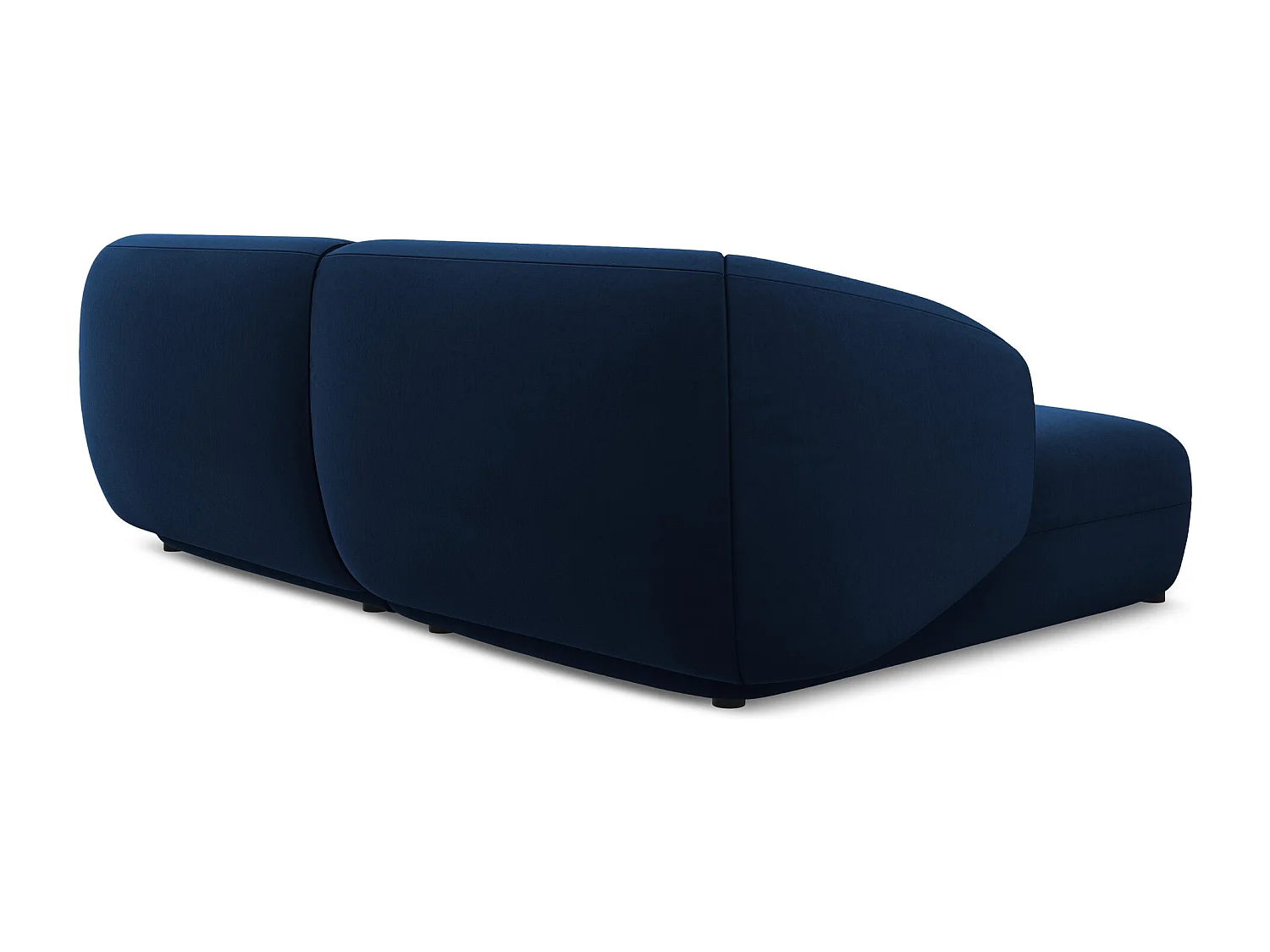 Modulaire hoekbank links van koningsblauw velours - MOANA