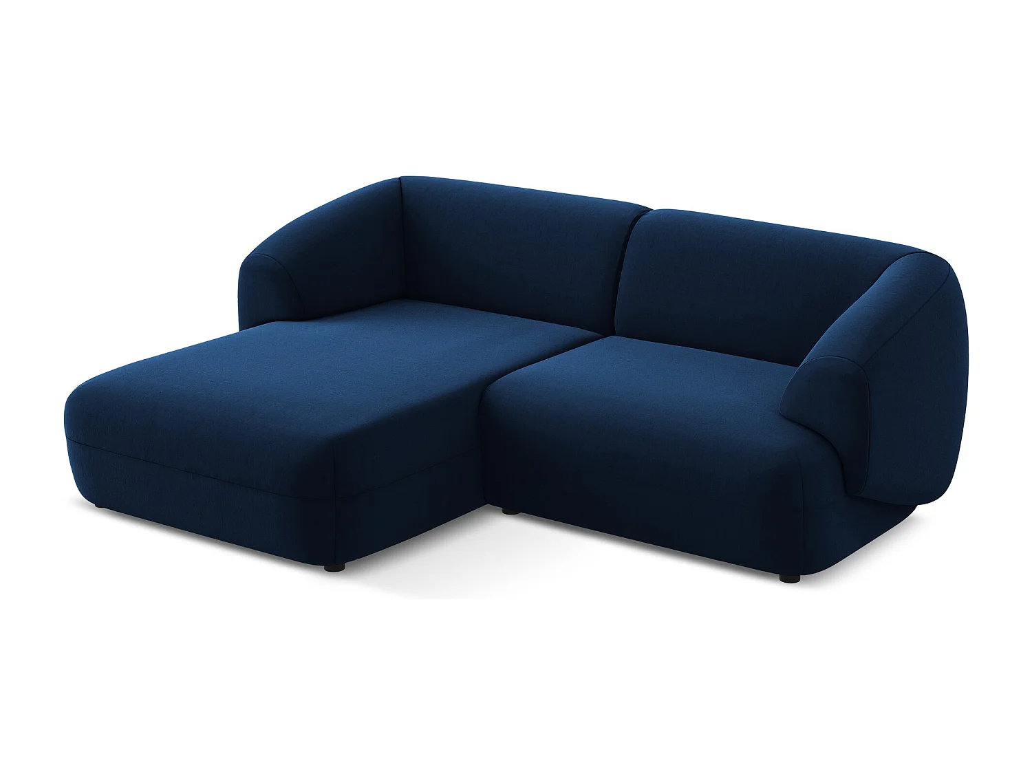 2,5-Sitzer Modulares Ecksofa - Ecke Links - Samt - Königsblau - MOANA