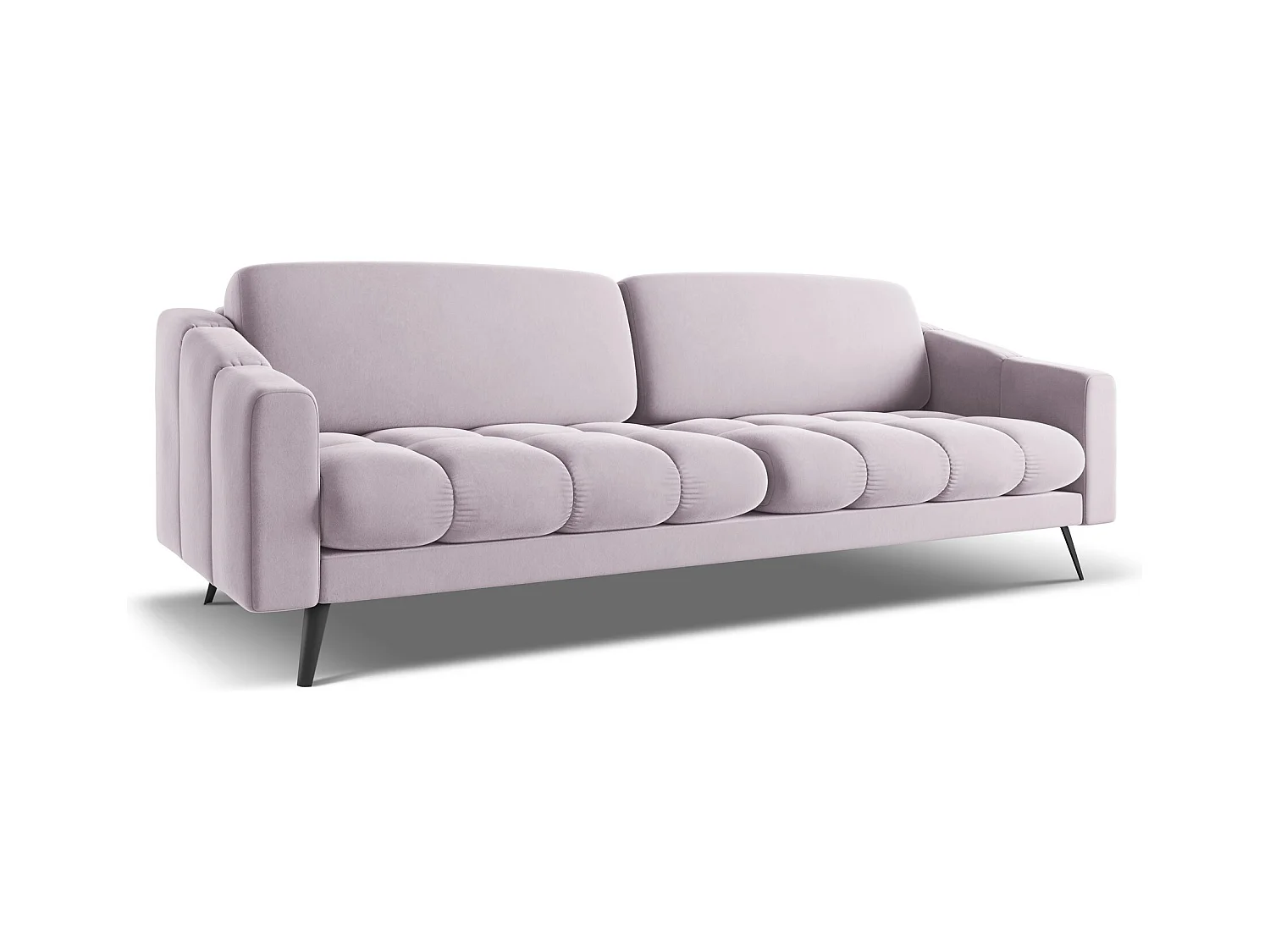 4-Sitzer Sofa - - Samt - Lavendel - NALU