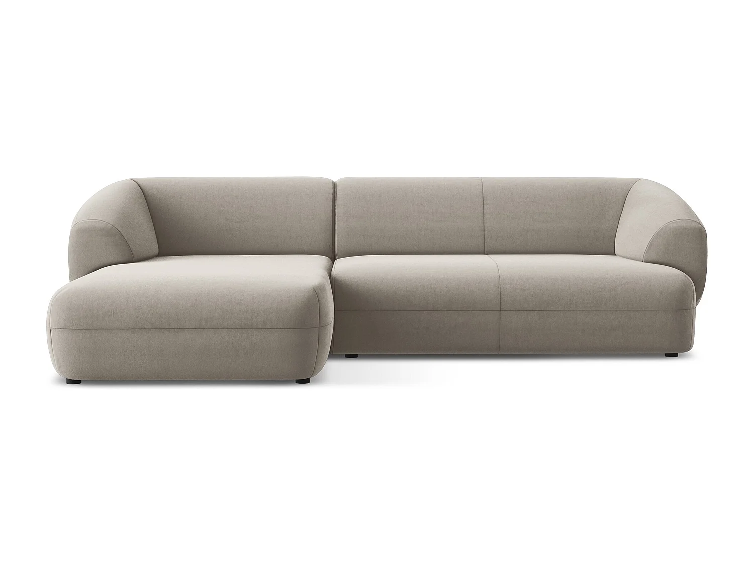 Narożnik lewostronny - z tkaniny welwetowej - kreci - MOANA