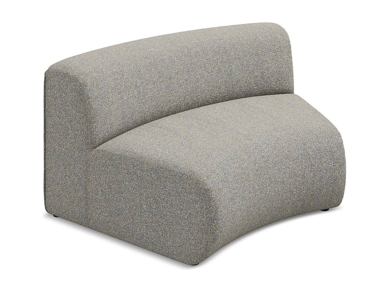 Poltrona de canto em tecido texturizado bege escuro - EKAHI