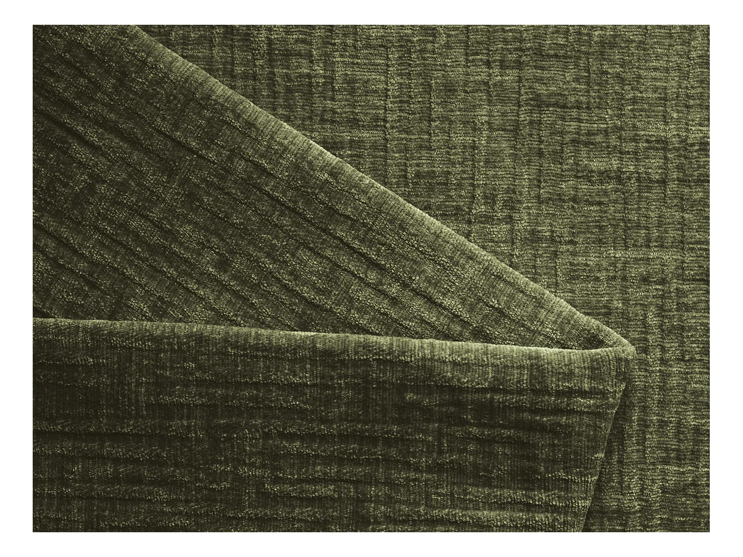 Fauteuil pour canapé modulable en tissu chenille - olive - AILANI