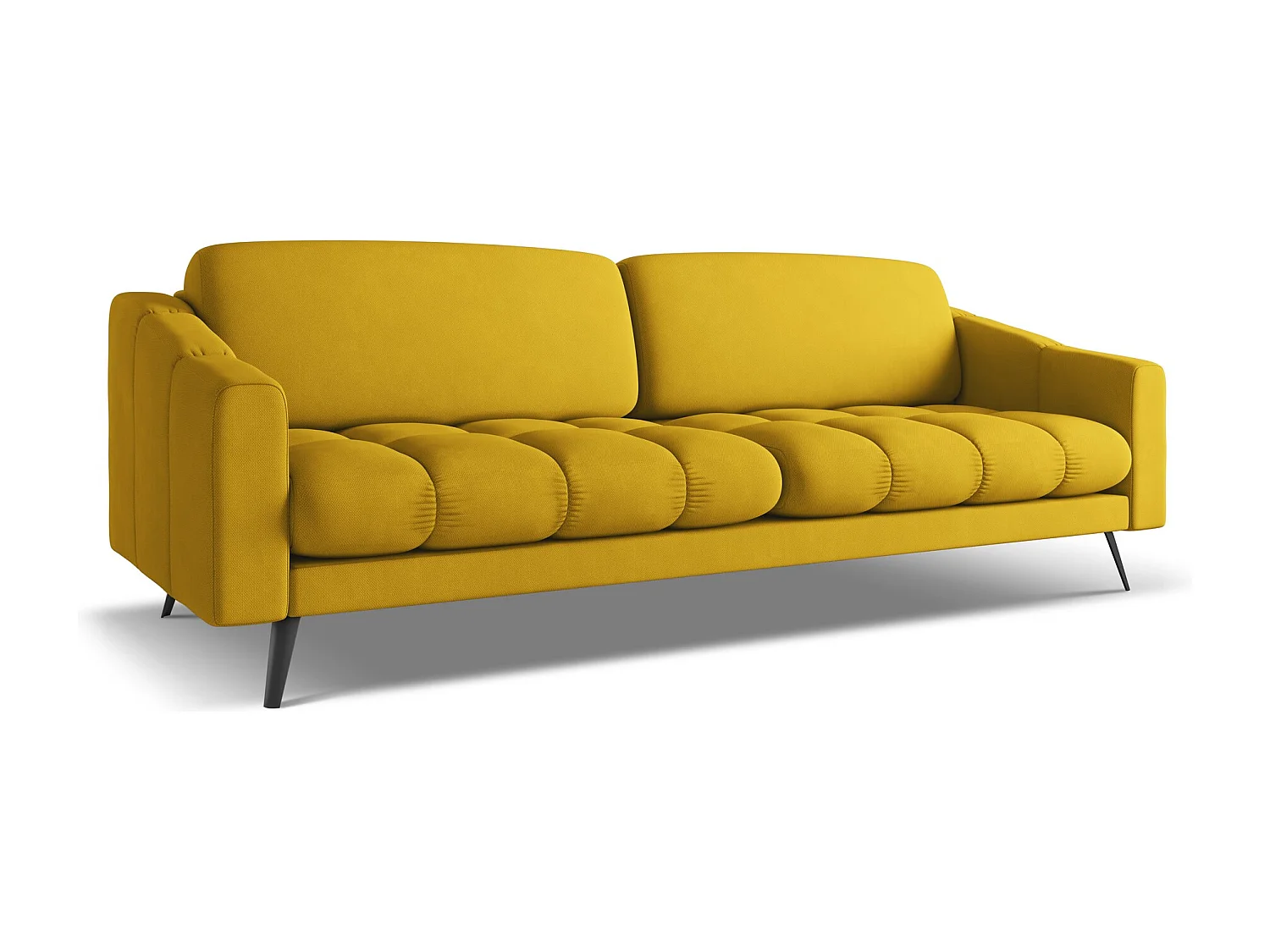4-Sitzer Sofa - - Chenille - Senf - NALU