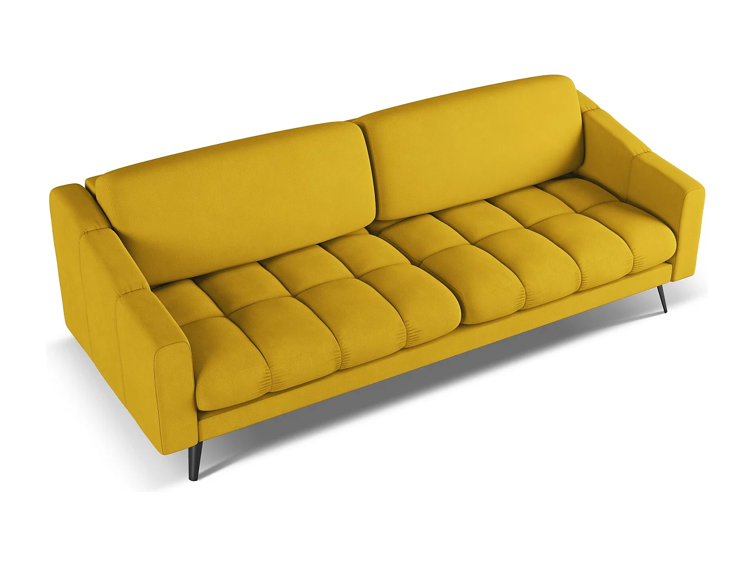 4-Sitzer Sofa - - Chenille - Senf - NALU