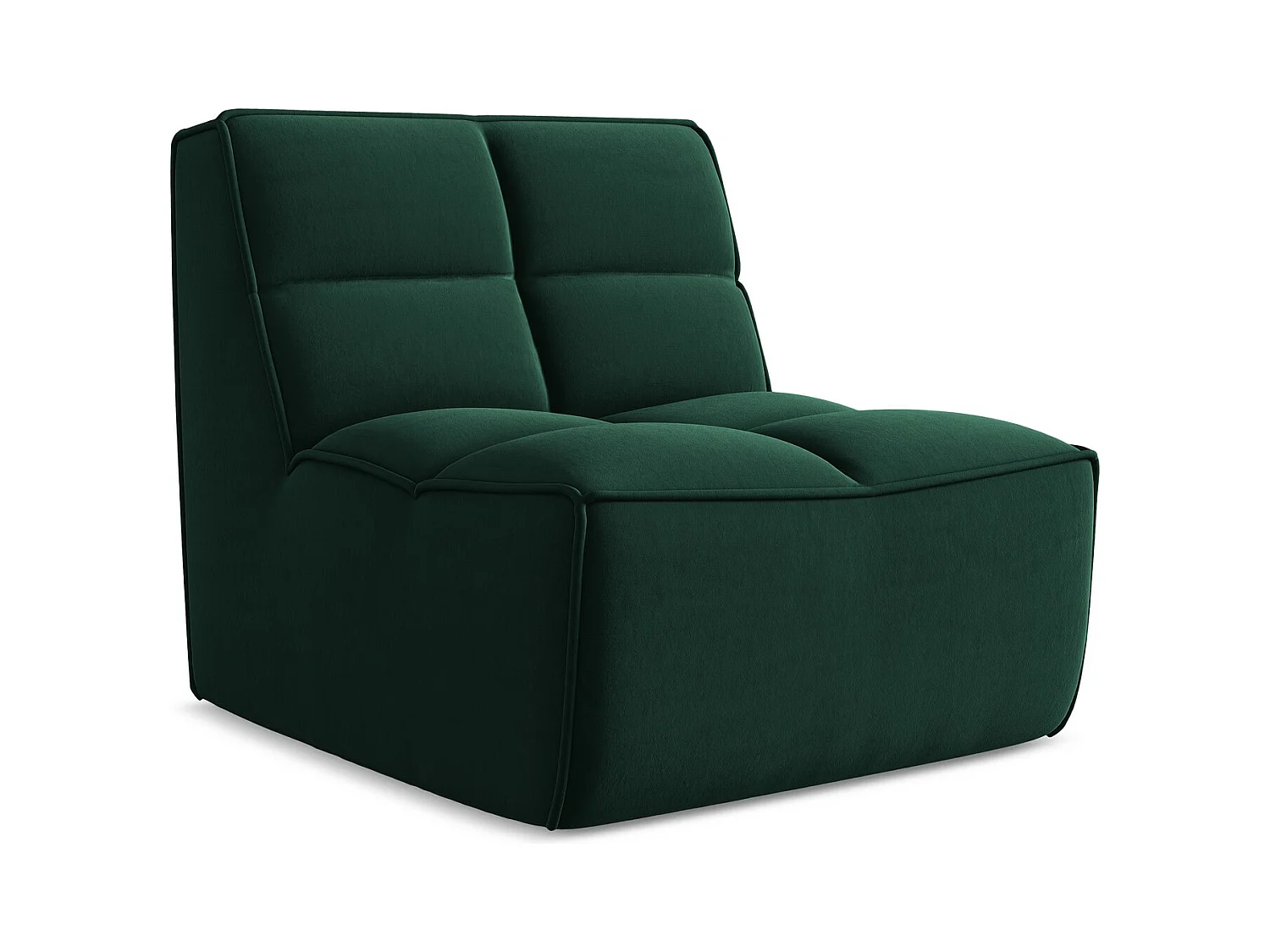 Modular - Mittelsofa - Samt - Flaschengrün - KALAI