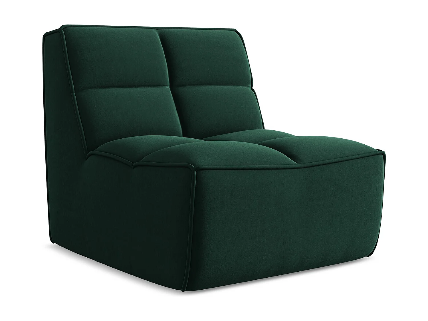 Modular - Mittelsofa - Samt - Flaschengrün - KALAI