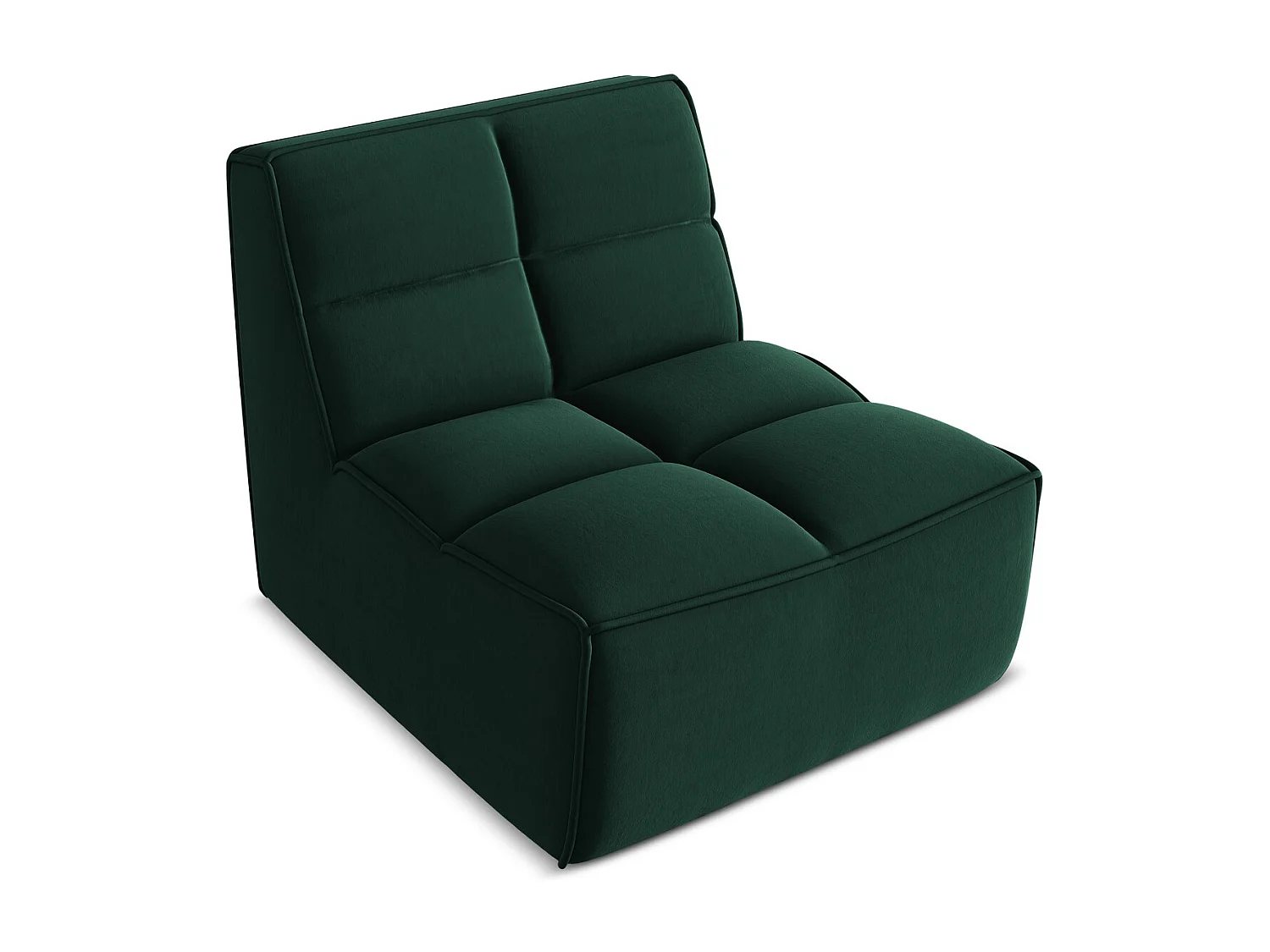 Modular - Mittelsofa - Samt - Flaschengrün - KALAI