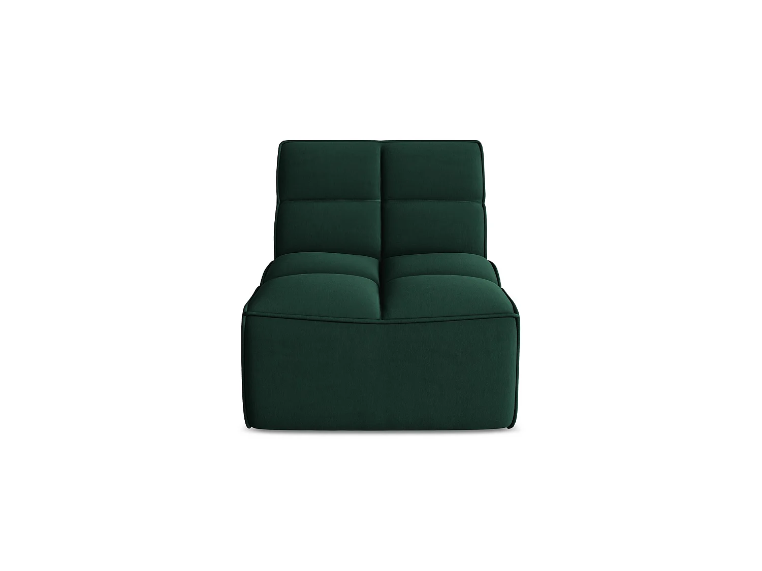 Modular - Mittelsofa - Samt - Flaschengrün - BELLUNO