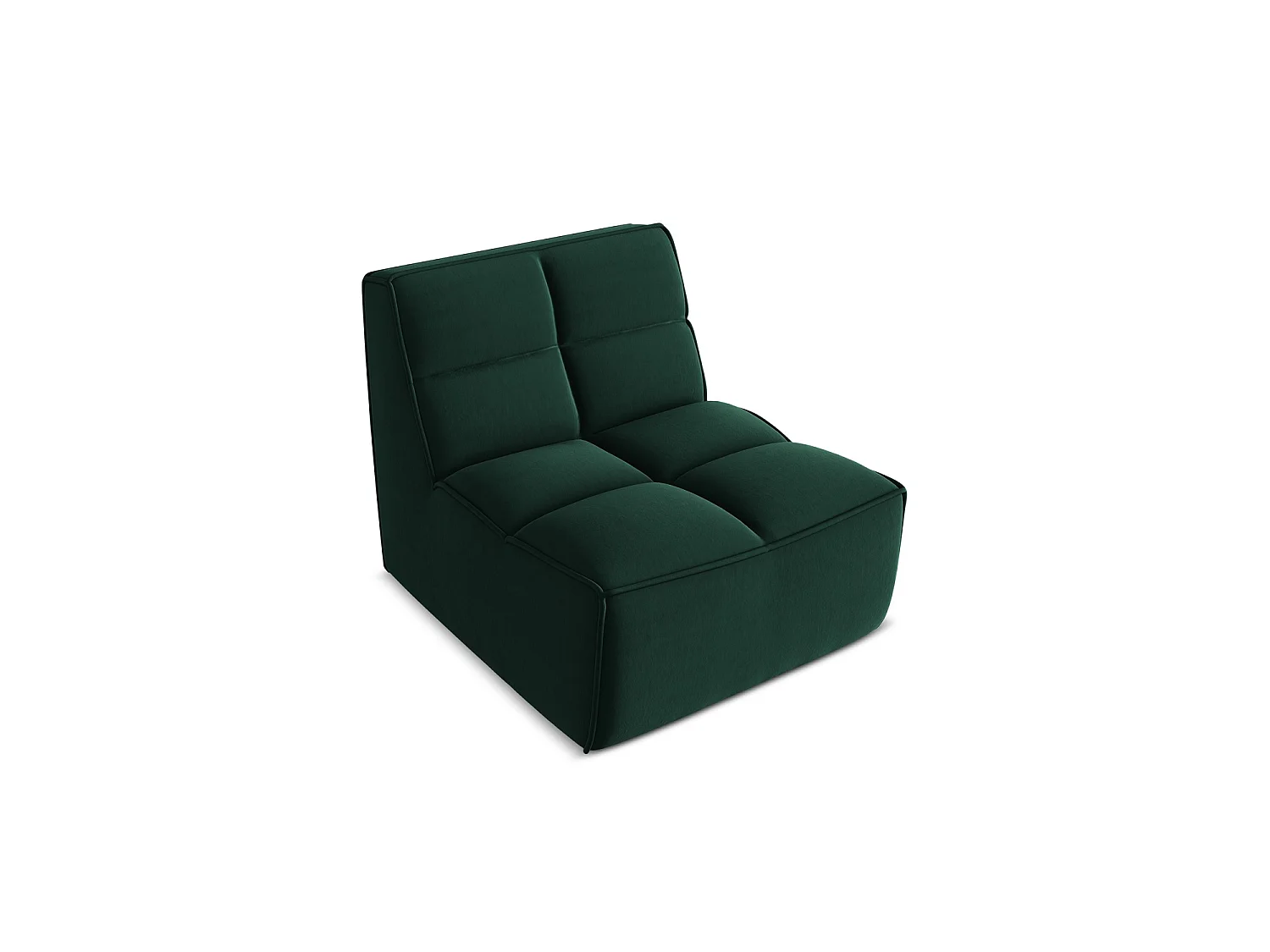 Modular - Mittelsofa - Samt - Flaschengrün - BELLUNO