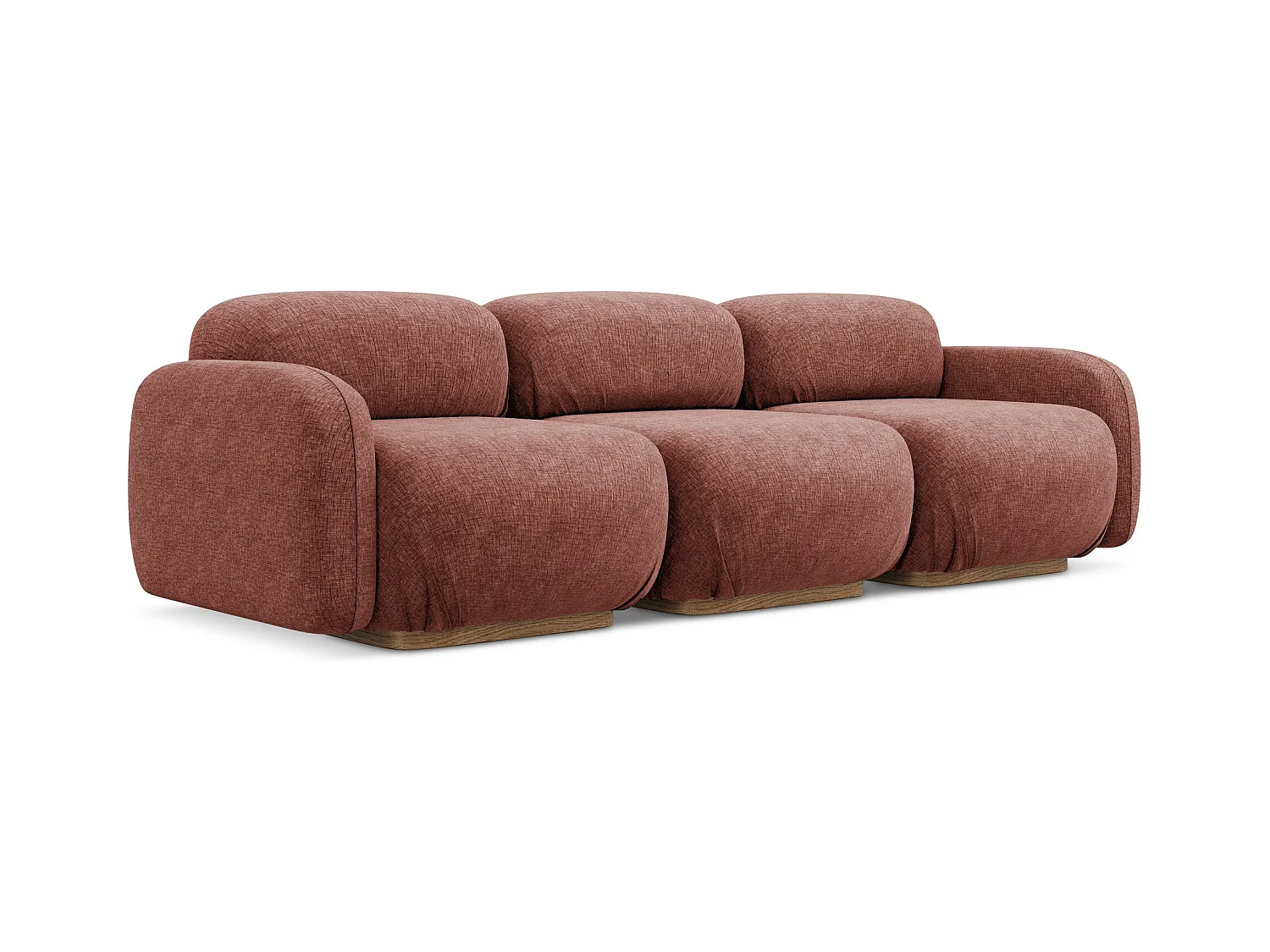 Modulares 4-Sitzer Sofa - - Chenille - Gedämpftes Rosa - AILANI