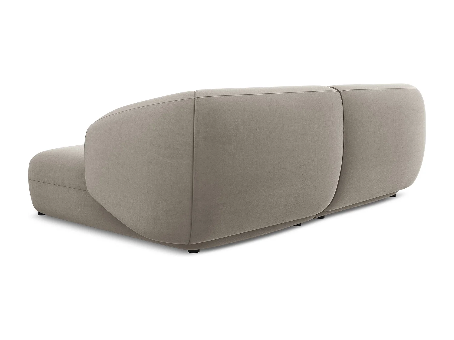 2,5-Sitzer Modulares Ecksofa - Ecke Rechts - Samt - Taupe - MOANA