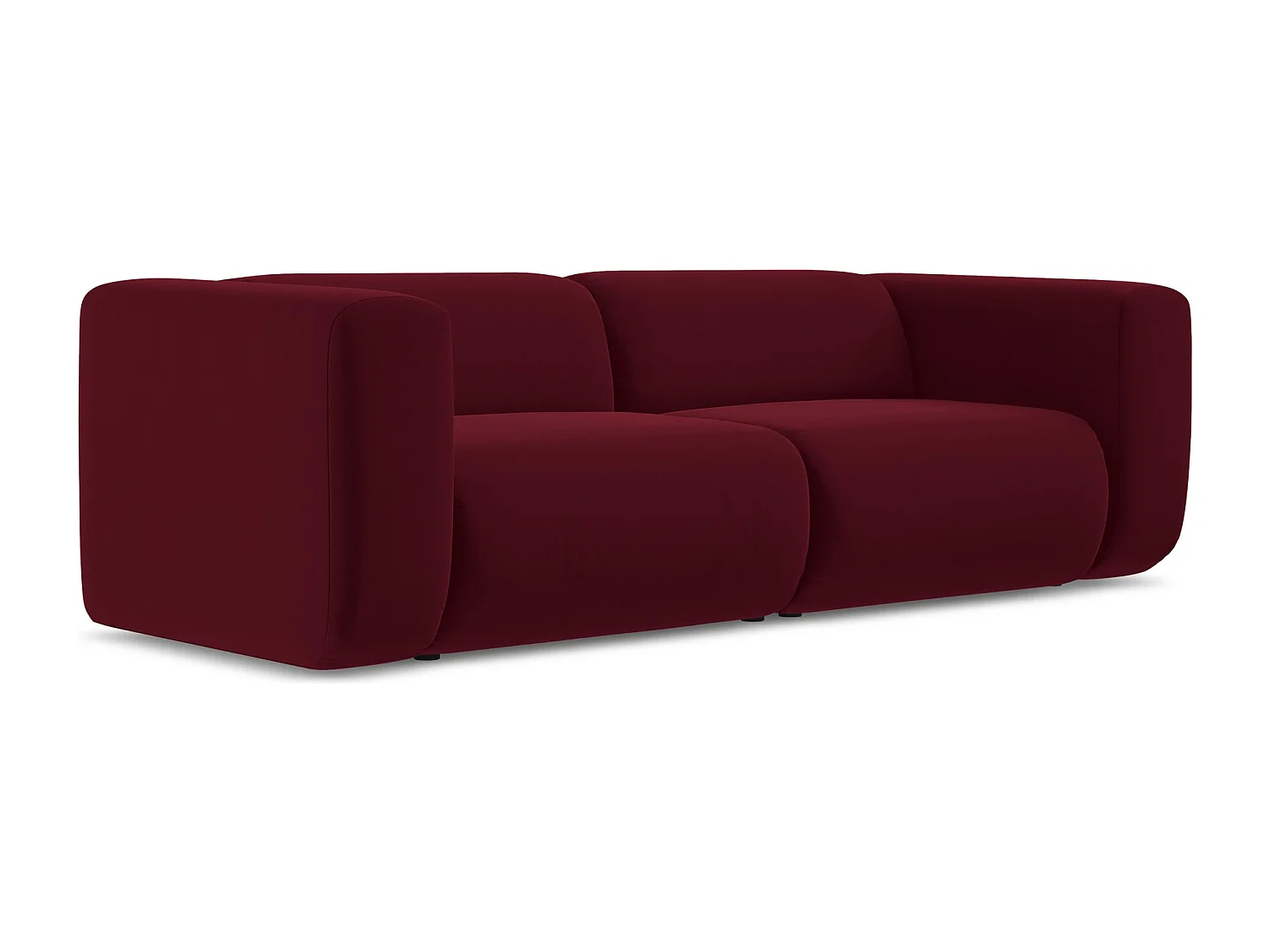 Driezits modulaire bank van bourgondië velours - EKAHI