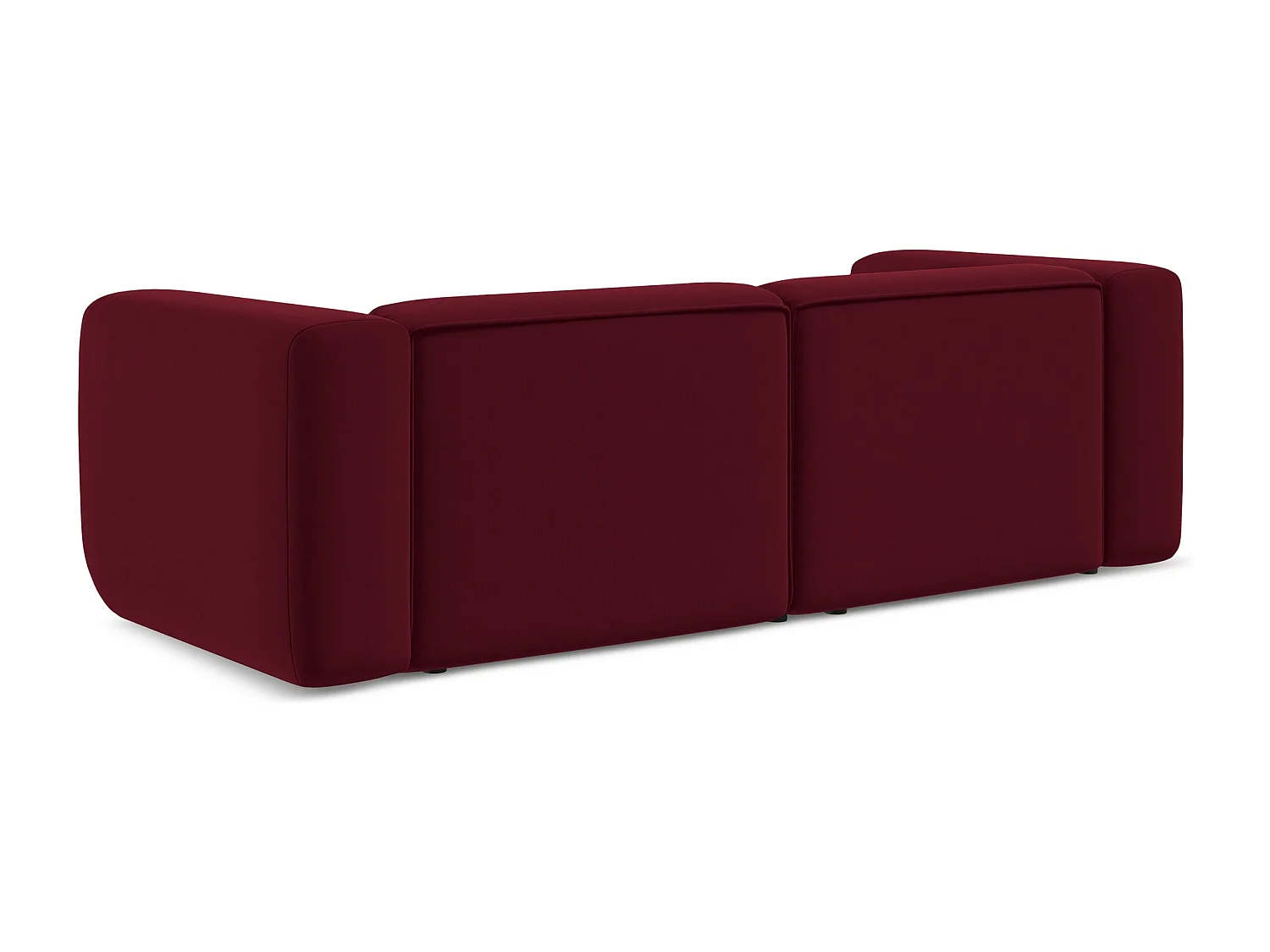 Driezits modulaire bank van bourgondië velours - EKAHI