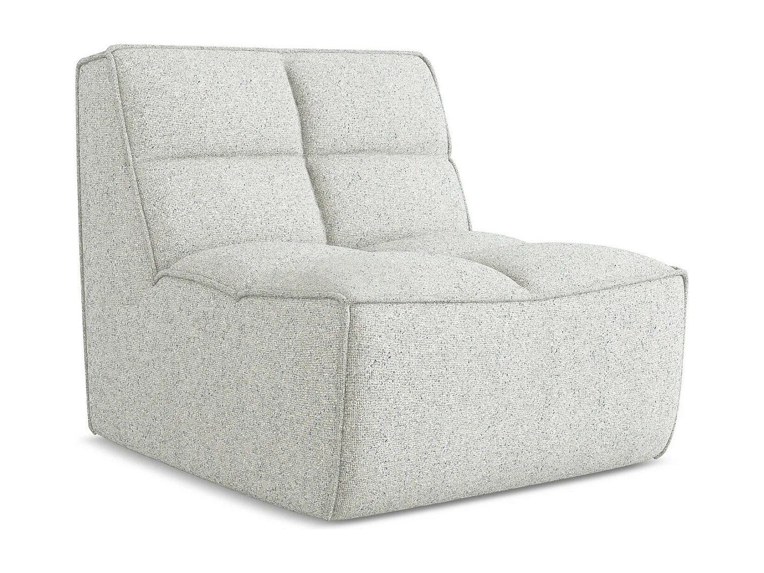 Bankmodule midden van beige textuurstof - KALAI