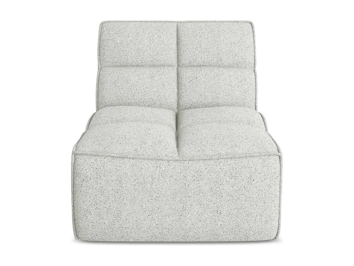 Bankmodule midden van beige textuurstof - KALAI