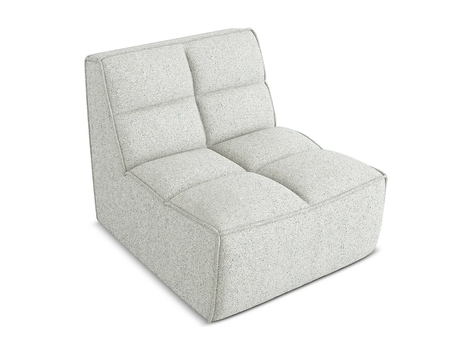 Bankmodule midden van beige textuurstof - KALAI