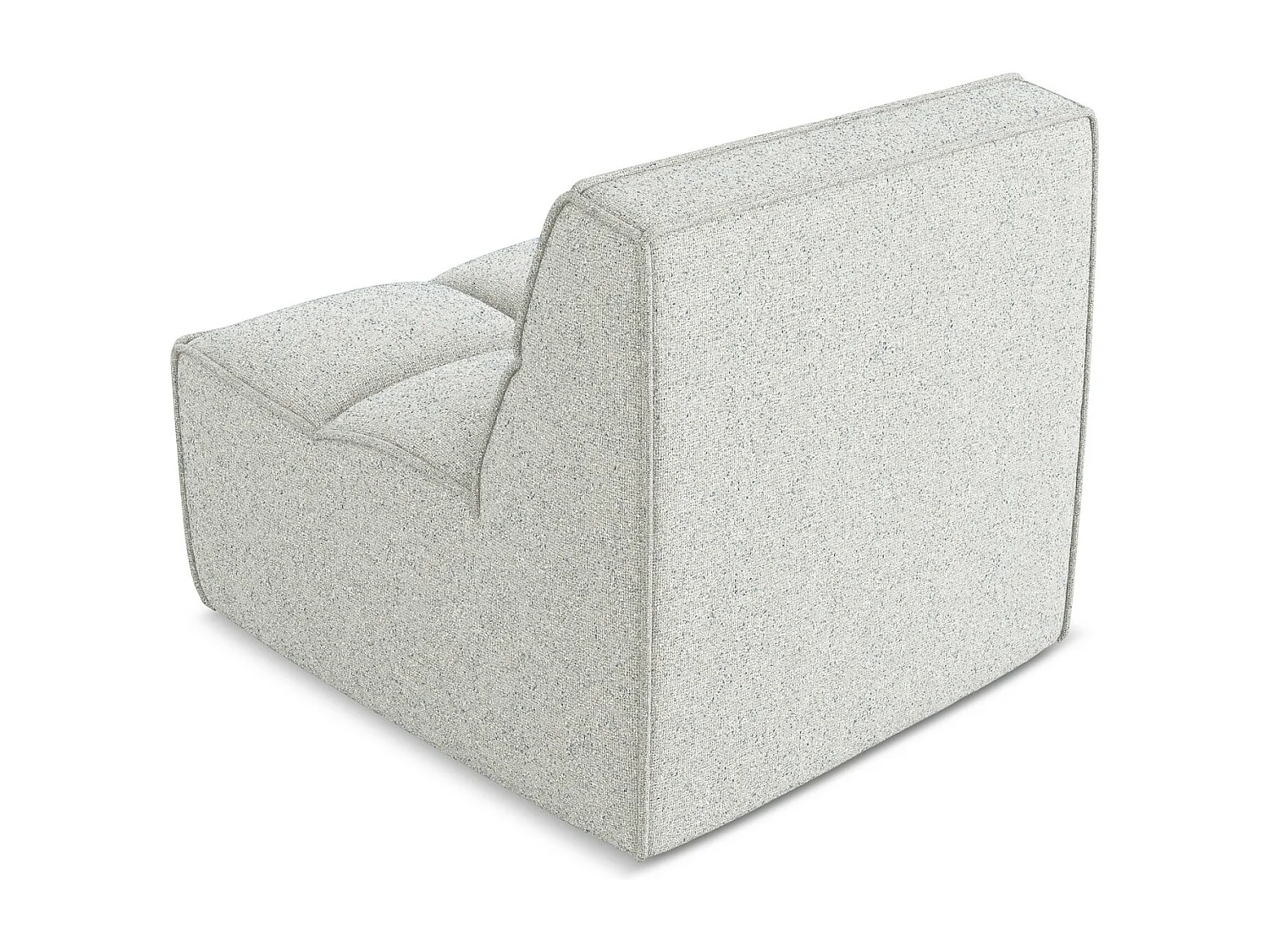 Bankmodule midden van beige textuurstof - KALAI