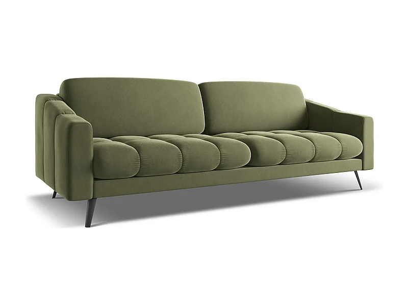 4-Sitzer Sofa - - Samt - Olive - NALU