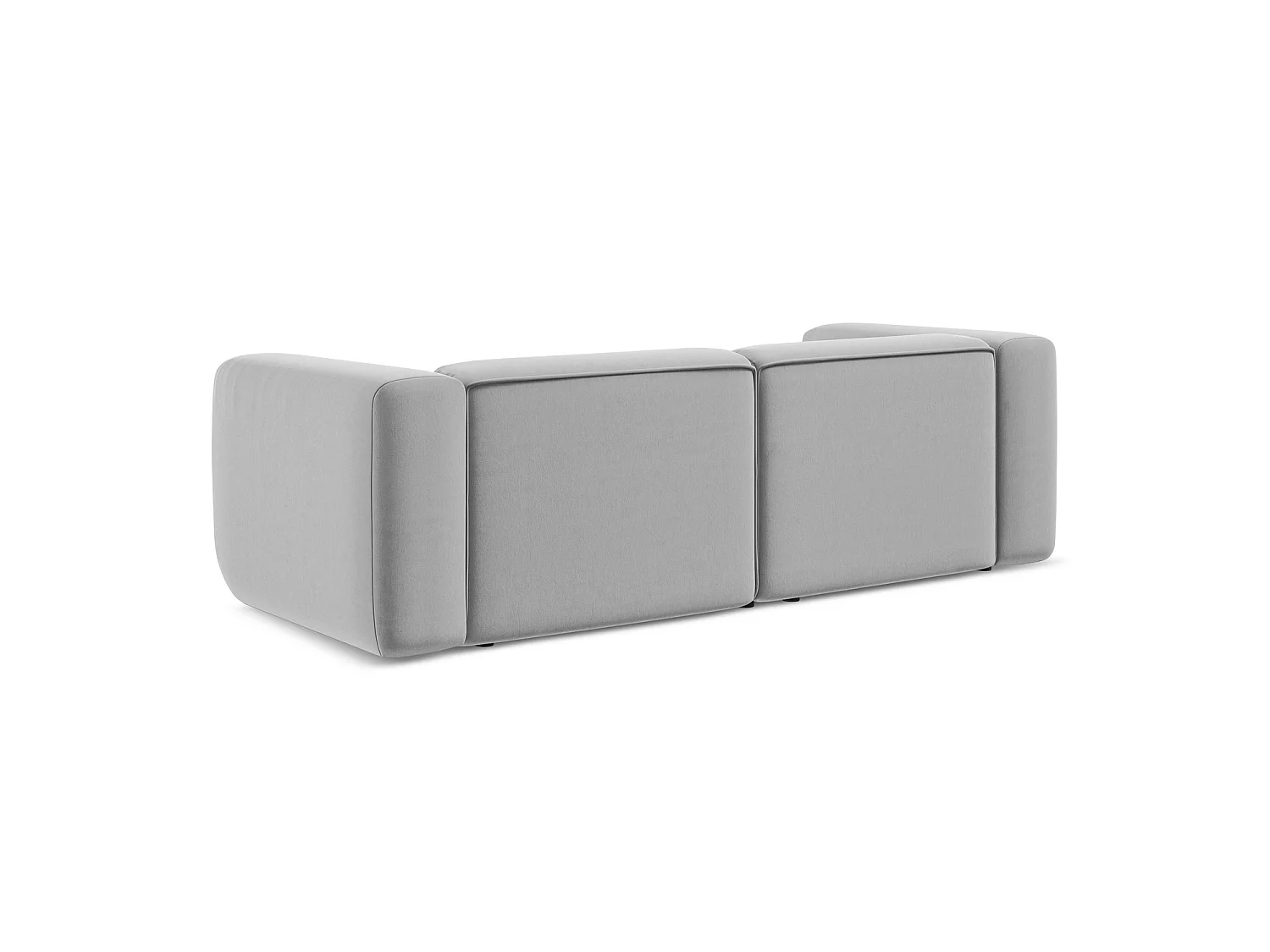 Modulares 3-Sitzer Sofa - - Samt - Grau - BARI