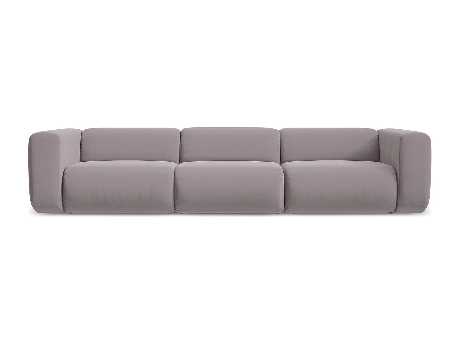 Modulares 4-Sitzer Sofa - - Samt - Lavendel - EKAHI