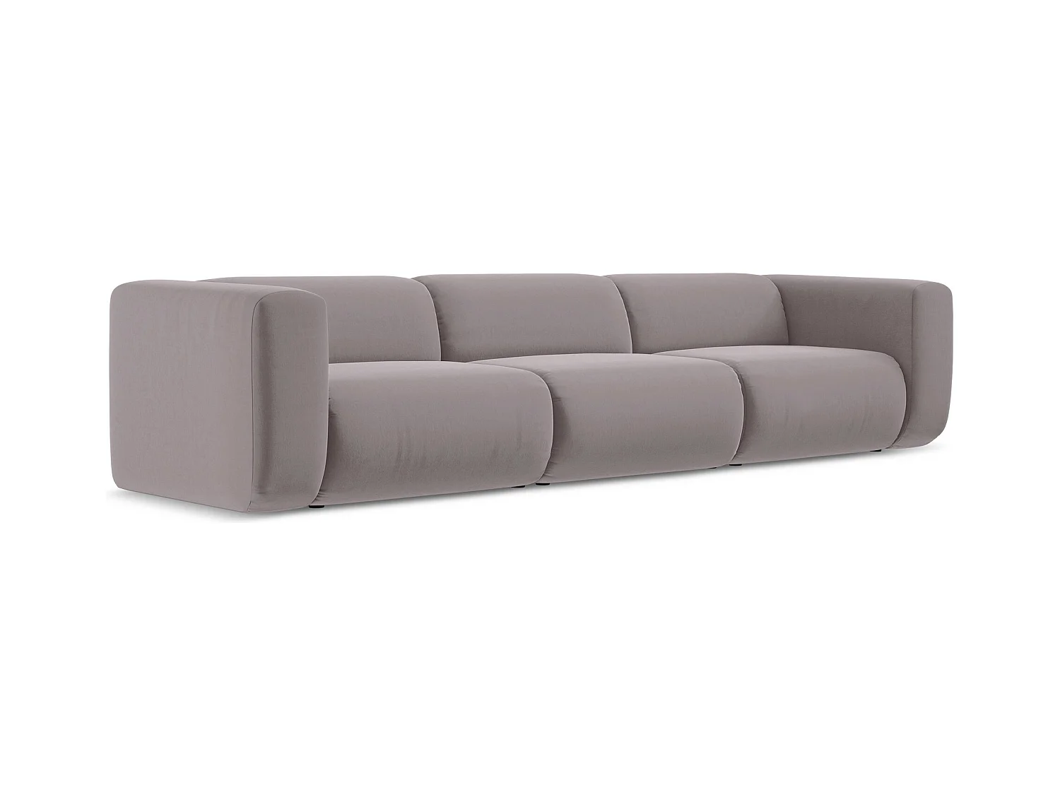 Modulares 4-Sitzer Sofa - - Samt - Lavendel - EKAHI