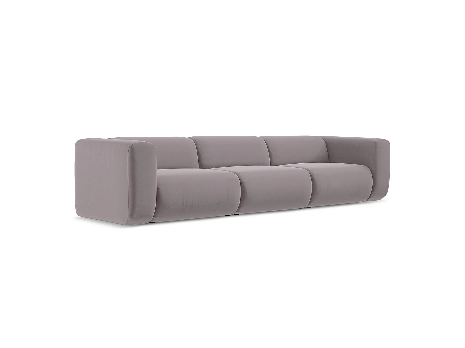 Modulares 4-Sitzer Sofa - - Samt - Lavendel - BARI