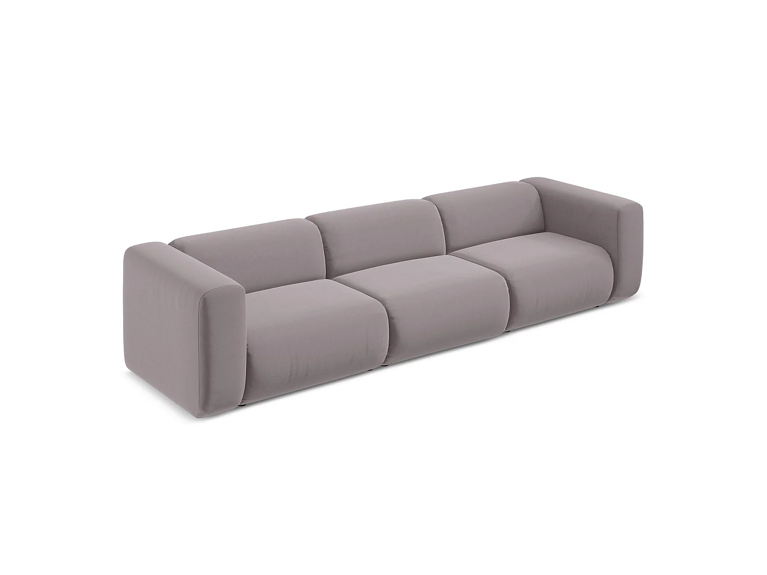 Modulares 4-Sitzer Sofa - - Samt - Lavendel - BARI