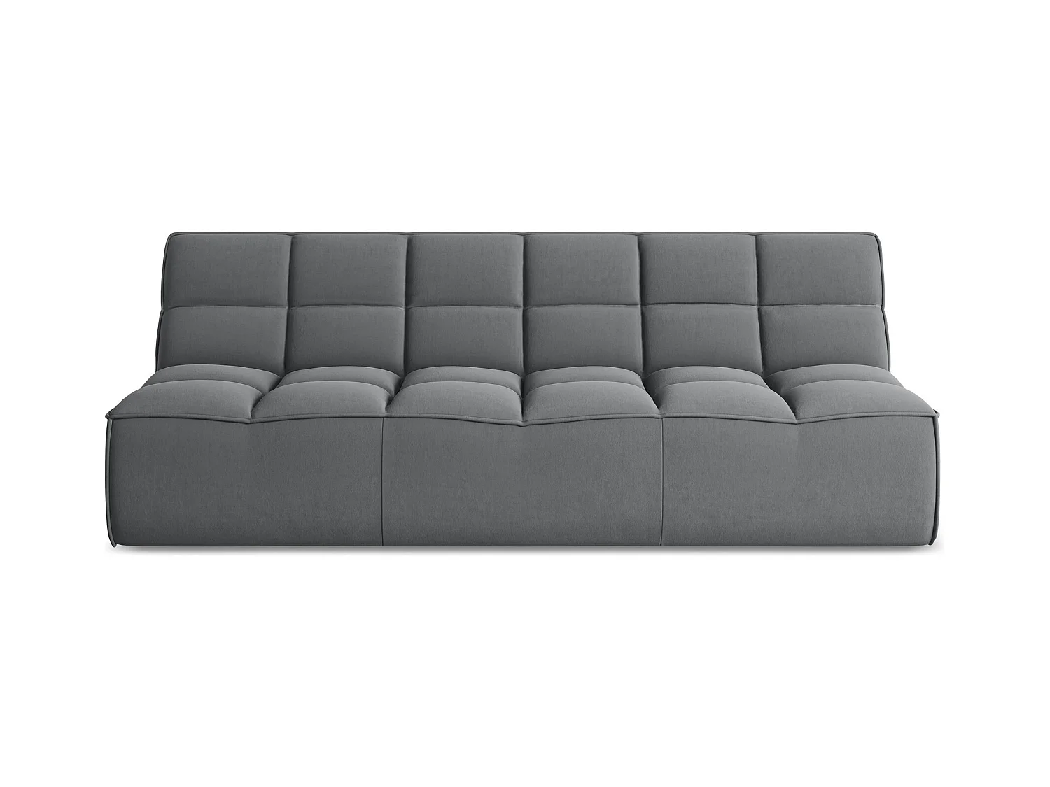 Modulares 3-Sitzer Sofa - - Samt - Stahl - KALAI